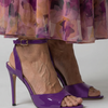 Selene | Metallic Ankle Strap Stiletto Sandals