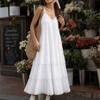 Lorelei | Spaghetti Strap Tiered Lace Layers Midi Dress