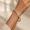 Topazia | Twisted Crystal Inlay Slim Bangle