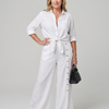 Maddelina | Long Sleeve Tie Front Top And Wide Leg Pants Set