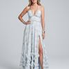 Alessia | Halter Neck Floral Beaded Strap Maxi Dress