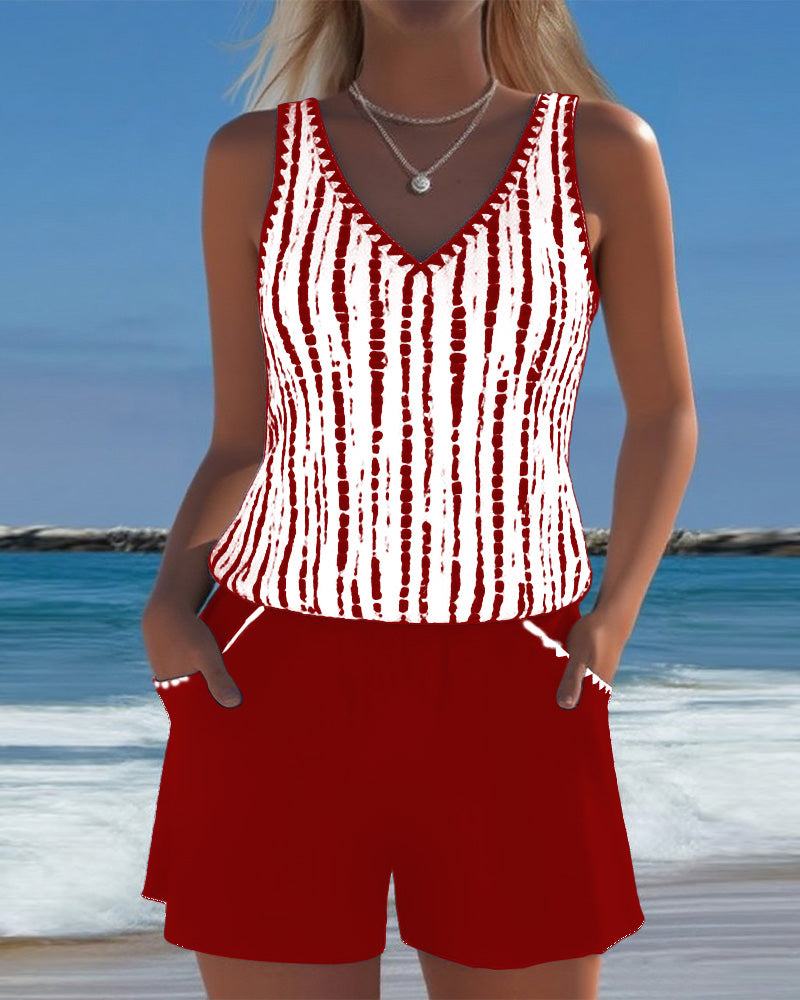 Leslie - Tankini and Casual Shorts Set