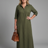 Veronica | Long Sleeve Relaxed Silhouette Maxi Dress