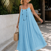 Amener | Flowing Sleeveless Strappy Relaxed Midi Dress