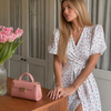 Otelene | Short Sleeve Wrap Floral Print Midi Dress