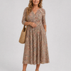 Picao | Vintage Front Three Quarter Sleeve Midi Dress