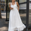 Leach | Sleeveless Ruffle Strap Flowing Skirt Midi Dress