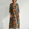 Elise | Clean Ornate Floral Midi Dress
