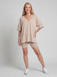Lucinda | V Neck Top And Shorts Relaxed Fit Set