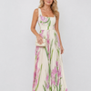 Vimele | Pleated Sleeveless Square Neck Midi Dress