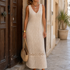 Easem | Sleeveless Soft Crochet Midi Dress