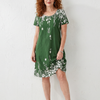 Daphne | Short Sleeve Floral Border Mini Dress