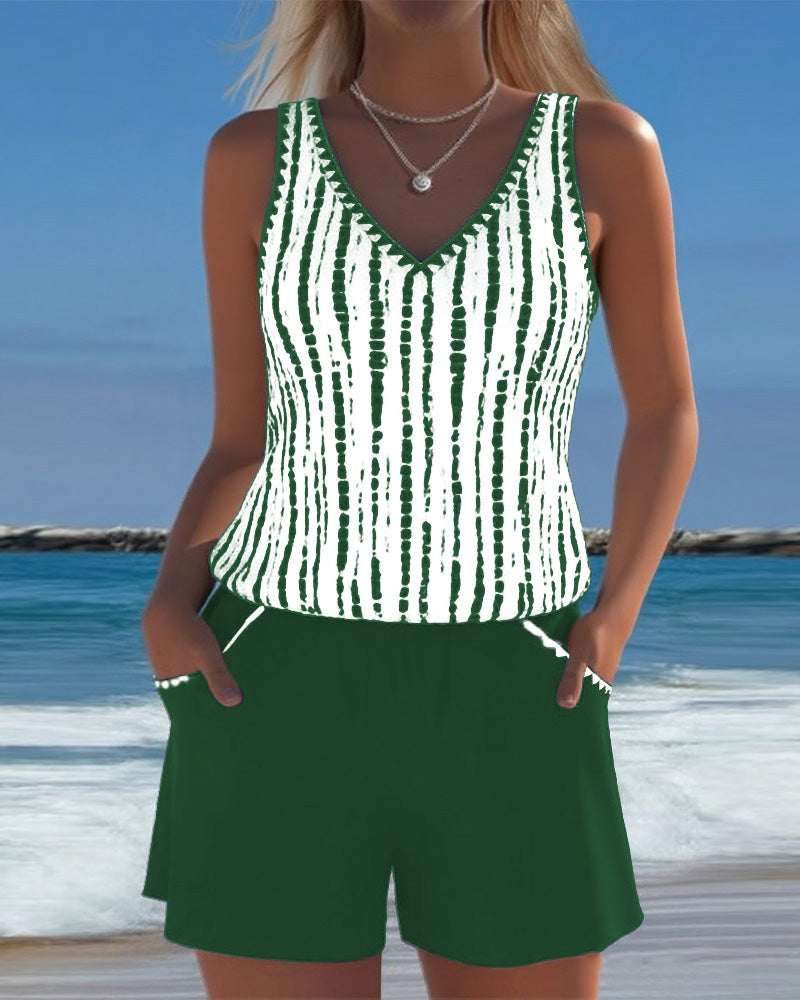 Leslie - Tankini and Casual Shorts Set