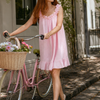 Aena | Ruffle Strap Gingham Pattern Knee Length Dress