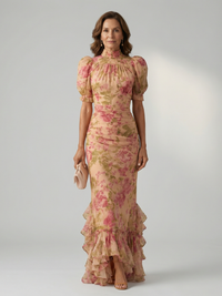 Vianne | Gentle High Neck Maxi Dress