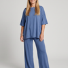 Ramse | Short Sleeve Oversized Top And Wide Leg Pants Set