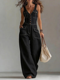 Claire | Women's V-Neck Jumpsuit Outfit