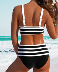 Farah | High-Waisted Striped Bikini