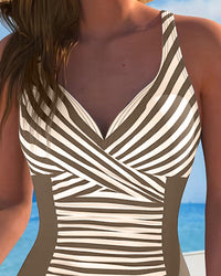 Aurora | Colorblock Stripe Swimsuit