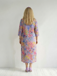 Benson | Abstract Floral Midi Dress