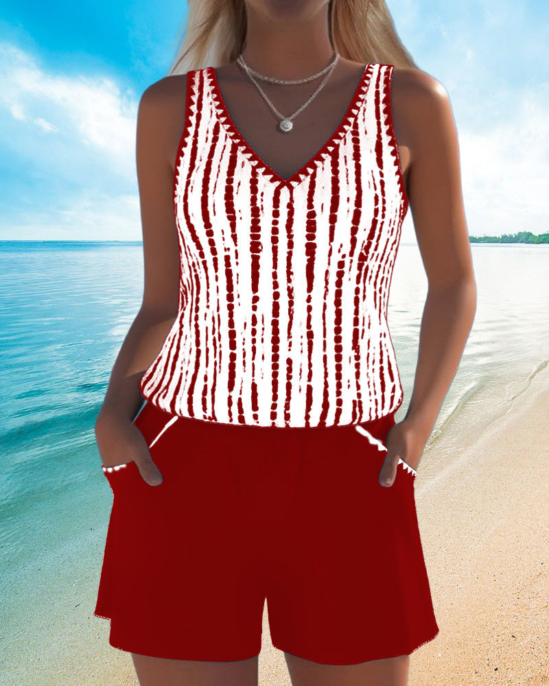 Leslie - Tankini and Casual Shorts Set
