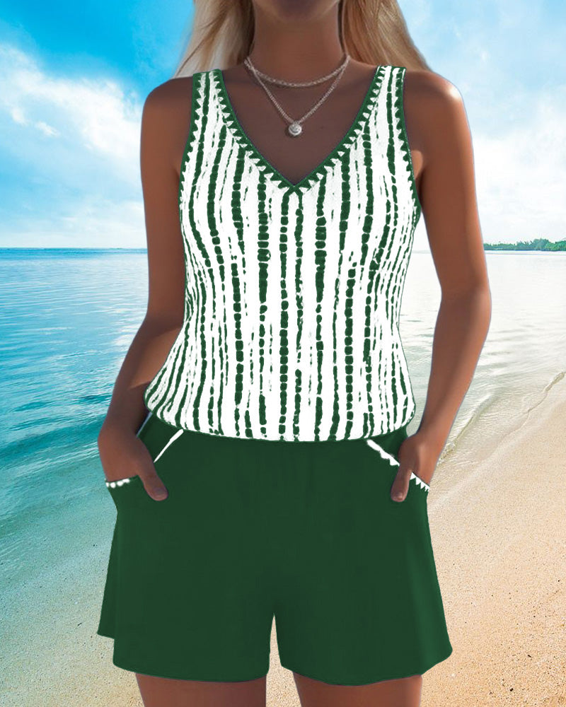 Leslie - Tankini and Casual Shorts Set