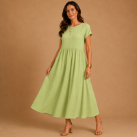 GABRIELLE  | Timeless Elegance Fluid Midi Dress