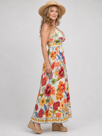 Maribelle | Sleeveless Empire Waist Midi Dress