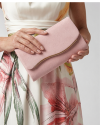 Noemi | Curved Metal Accent Envelope Clutch