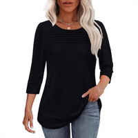 ALLISON | Casual Pleated Front Spring Top