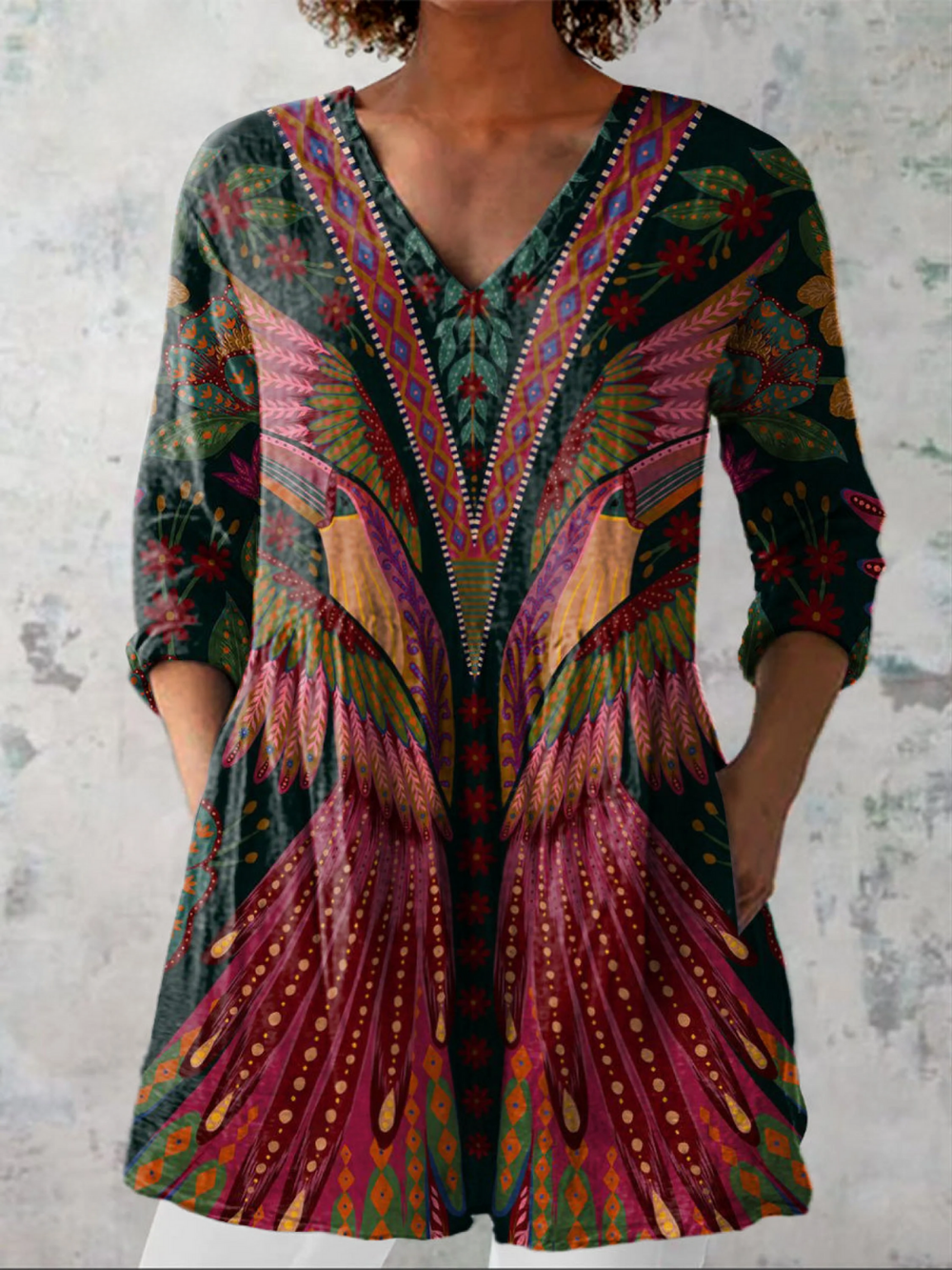 Manon | Long Blouse with V-Neck
