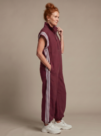 Lark | Zip Front Stripe Panel Jumpsuit