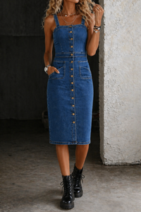 Indira | Button-Down Denim Dress