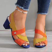 Elara | Women's Cross Strap Block Heel Pumps