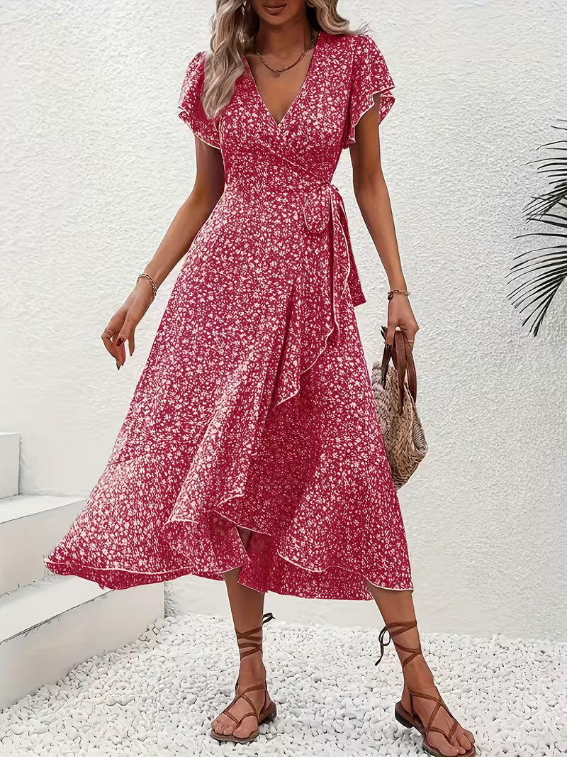 Marta | Floral Wrap Dress with V-Neck