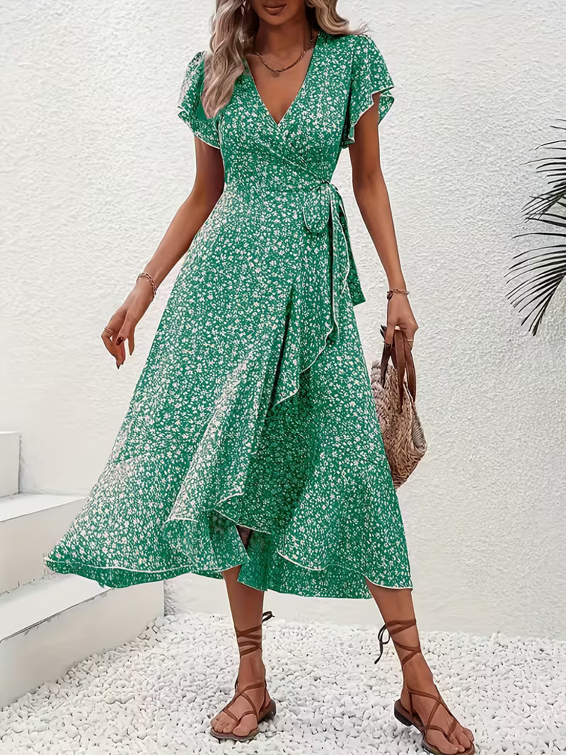 Marta | Floral Wrap Dress with V-Neck