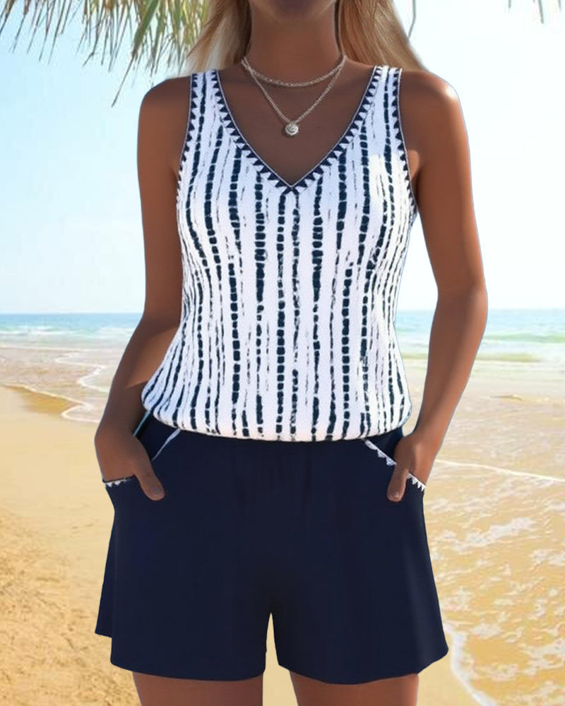 Leslie - Tankini and Casual Shorts Set