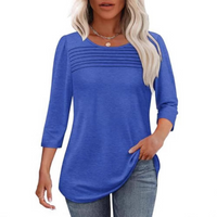 ALLISON | Casual Pleated Front Spring Top