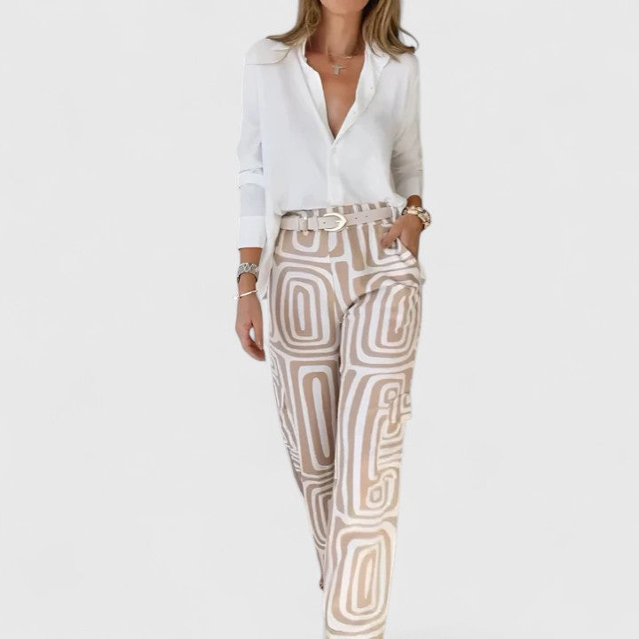 Kira | Chic Two-Piece Set with Complimentary Belt
