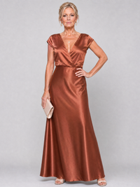 Samouse | Cap Sleeve Wrap Bodice Maxi Dress