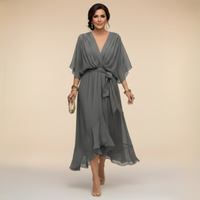 Sarah | Chiffon Dress V-Neck