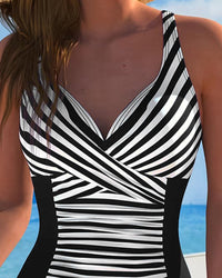 Aurora | Colorblock Stripe Swimsuit