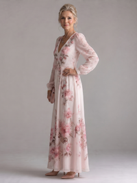 Musal | Long Sleeve Natural Flow Midi Dress