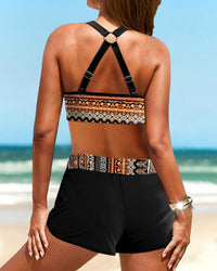Maryan - High-Waisted Bikini with Geometric Print