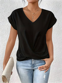 BELLA | Classic Twist Detail V-Neck Top