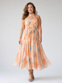Elin | Soft Halter Midi Dress