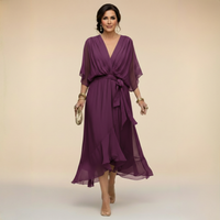 Sarah | Chiffon Dress V-Neck