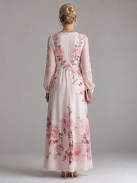 Musal | Long Sleeve Natural Flow Midi Dress