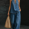 Martina | Long Fluid Suit V-Neck