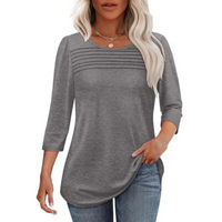 ALLISON | Casual Pleated Front Spring Top